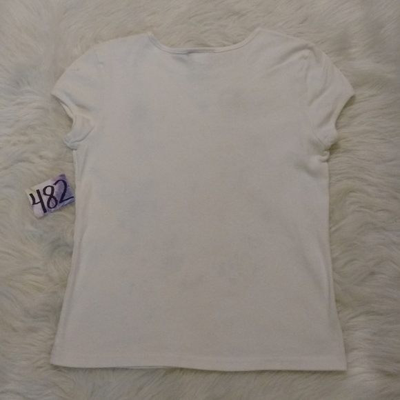 White Angel Shirt with Silver Splatter Paint Design - Picture 10 of 12